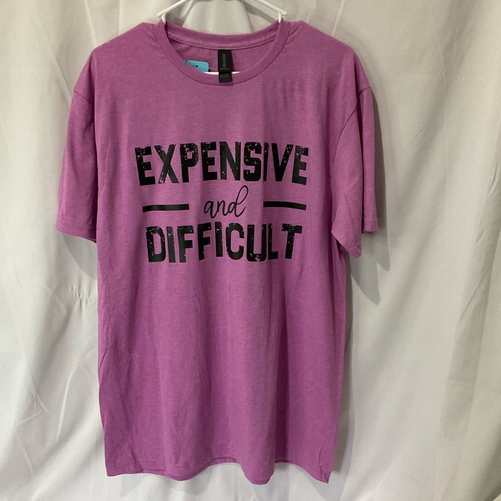 Expensive & Difficult, Heather Orchid Women’s or Men’s T-Shirt, S,M,L,XL